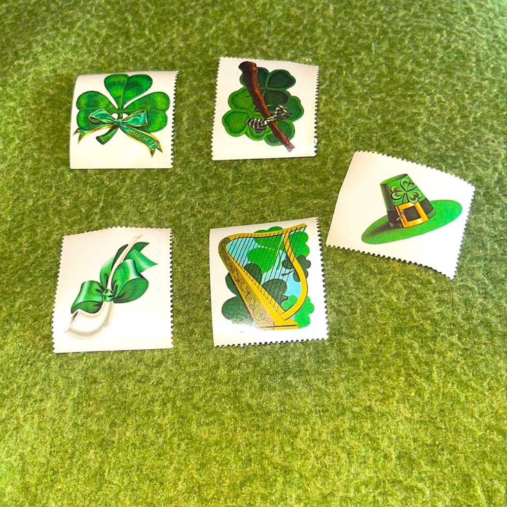 Vintage St. Patrick’s Day Adhesive Stamps